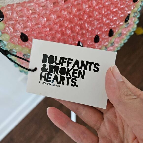 Bouffants & Broken Hearts Glass Bead Watermelon Crossbody Purse - Picture 2 of 5
